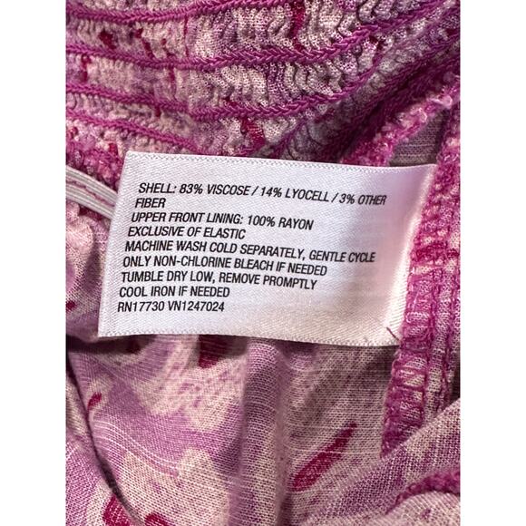 Knox Rose Jumpsuit Size L Purple Paisley Wide Leg Boho Strapless Bandeau Casual - Picture 7 of 7